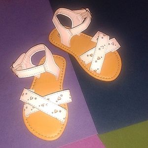 Girls pink sandles size 6 toddlers new